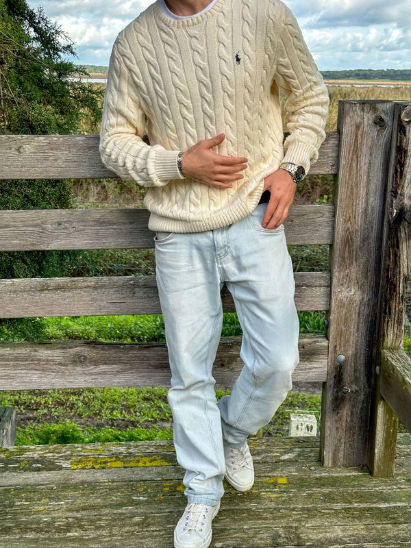 Polo sweater بيج